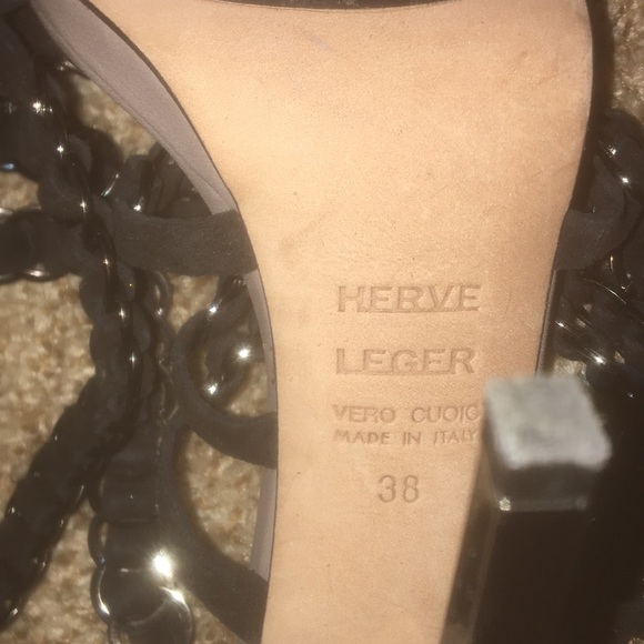 Herve Leger Chain Sandals